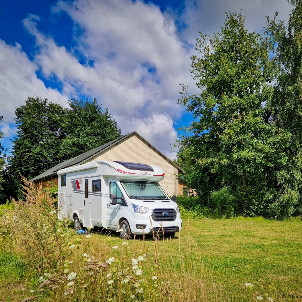 Camper in the backyard