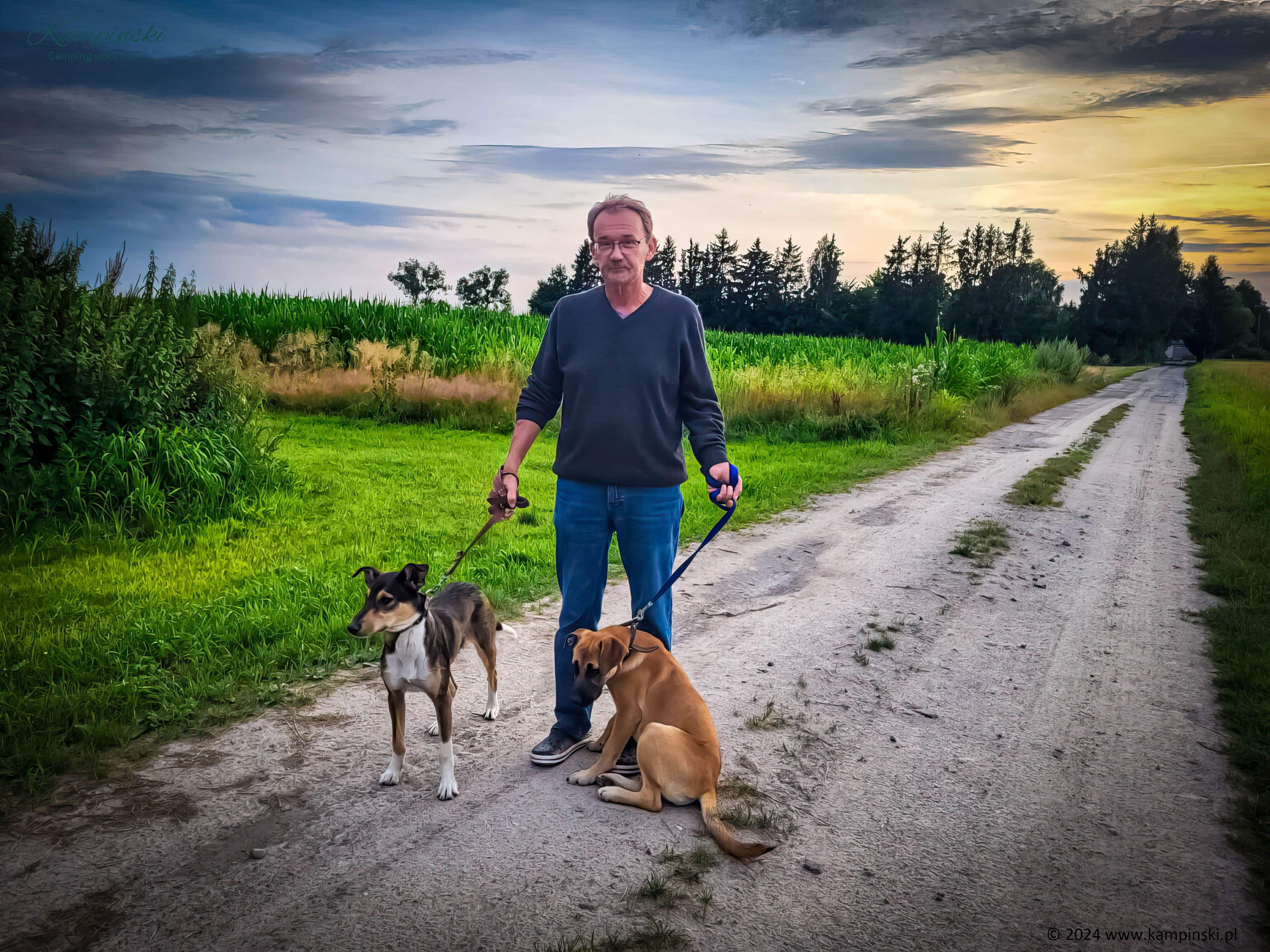 Paul with Dogs